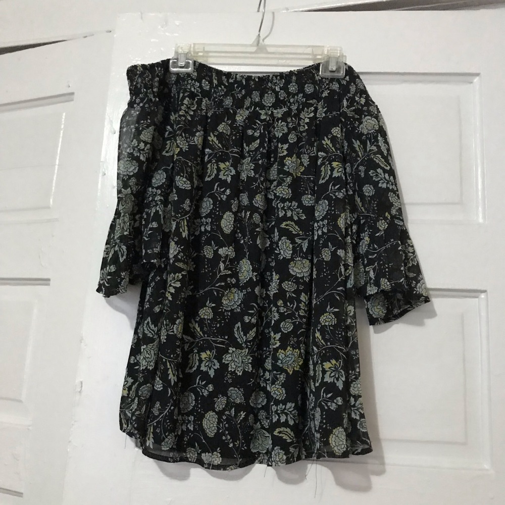 Torrid Chiffon Off-Shoulder Floral Top